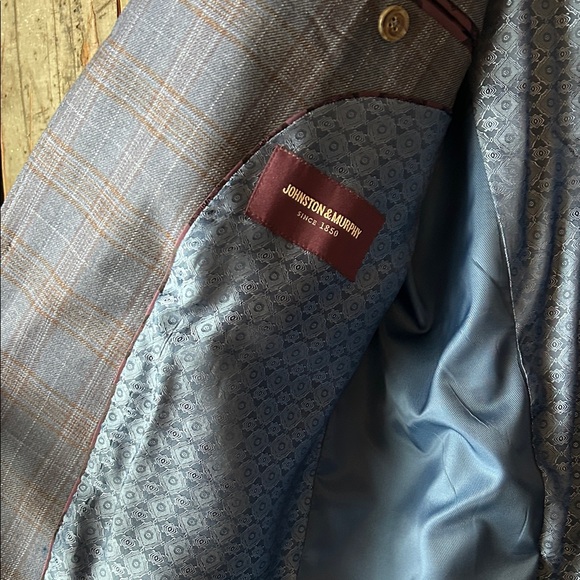 Johnston & Murphy Classic Navy Check Blazer - Picture 2 of 7